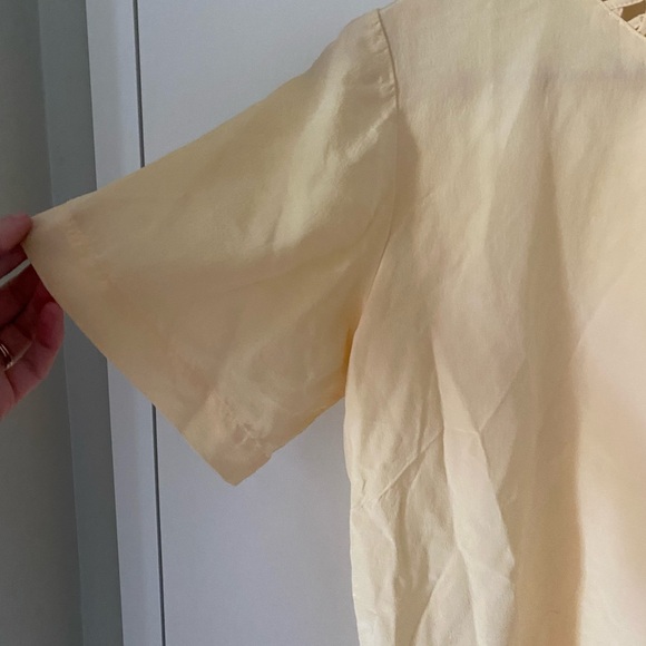 Vintage Silk S blouse Stunt Collections Peach short sleeve top - Picture 4 of 6